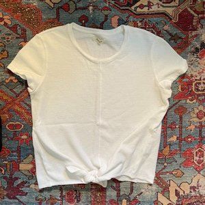 Madewell 100% Cotton Tie Front Top - Size M